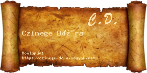 Czinege Dóra névjegykártya